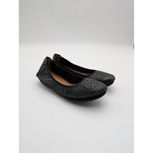 Josef Seibel Ballet Flats Shoes Womens 6.5 Black Leather Double Air Reaction